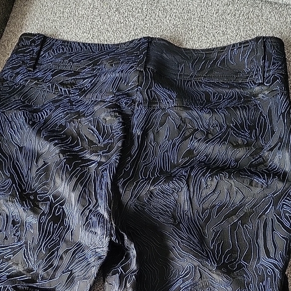 Cache Luxe Navy Textured Wide Vintage Leg Pants - Picture 7 of 8